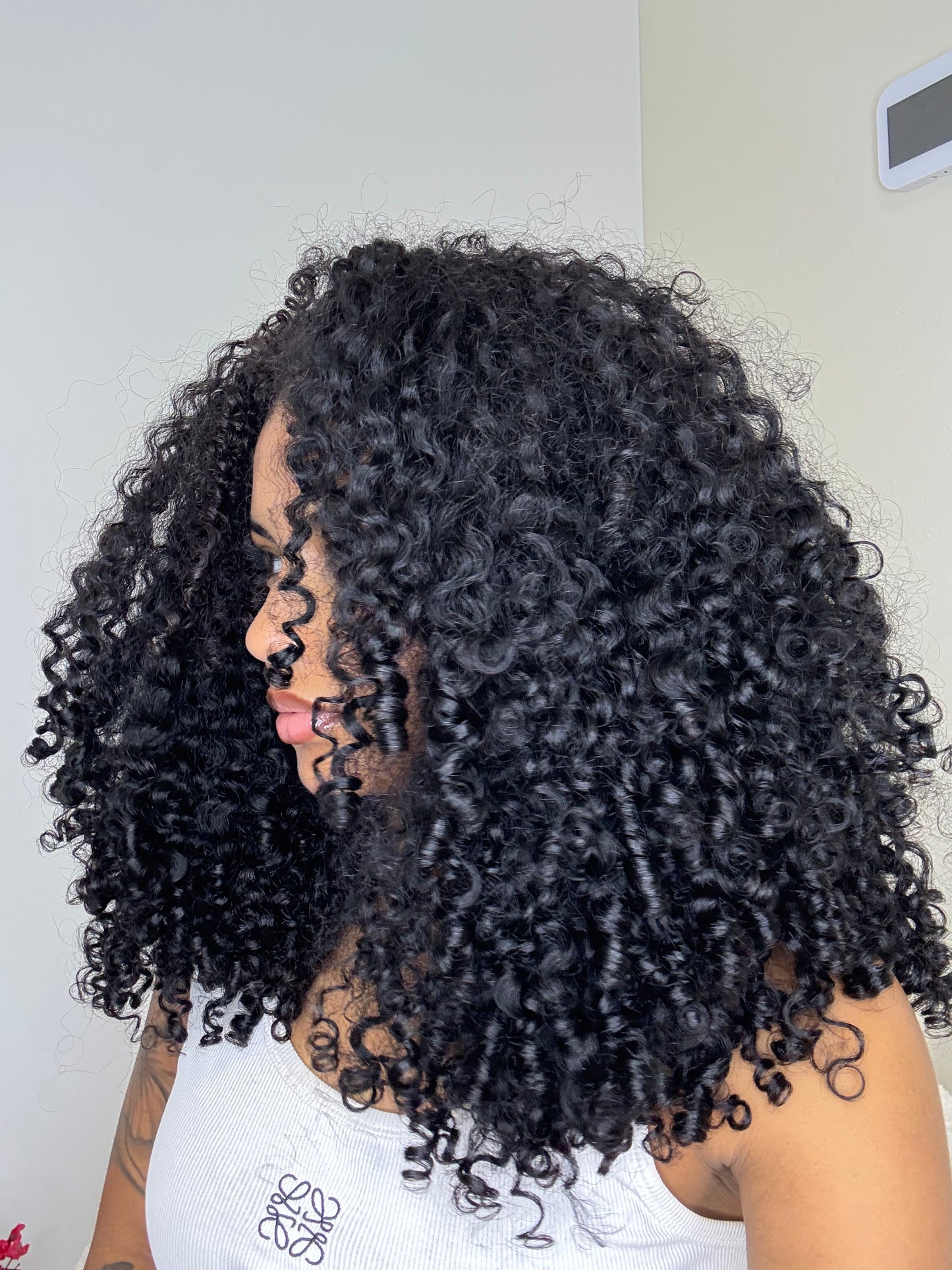 Pixie curls half wig